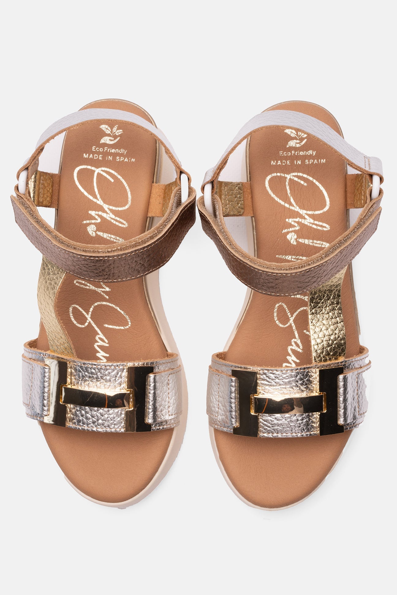 Sandália Feminina Vania Silver Leather