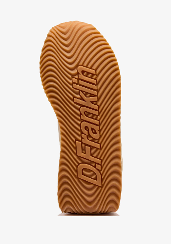 Detalhe da sola retro das sapatilhas D. Franklin Vantage 76 Bege