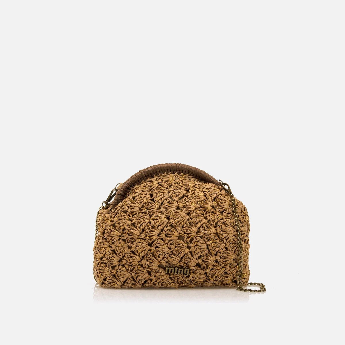 Bolsa de Ombro Cueva Mustang em Ráfia — Estilo Boho Natural - Roma Pell
