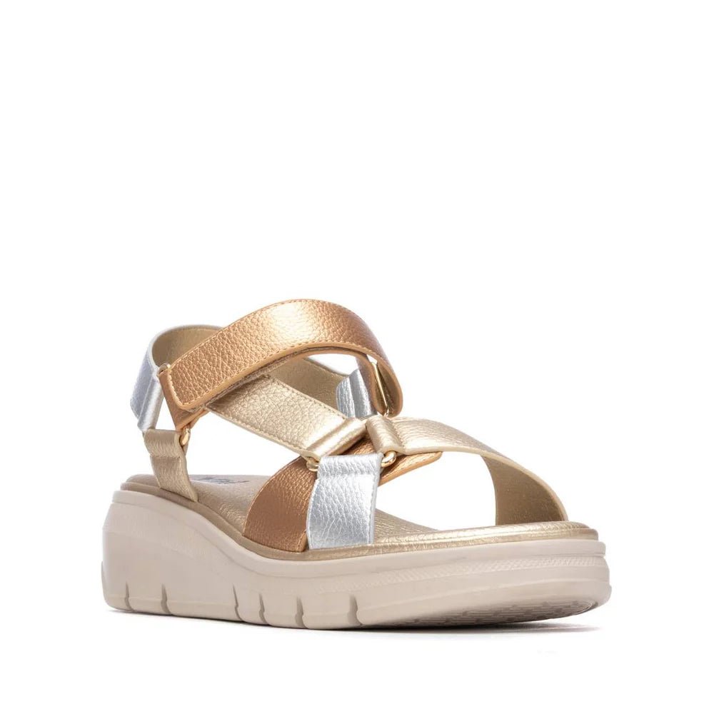 Sandália Anabela XTi com Velcro — Conforto e Estilo Vegan - Roma Pell