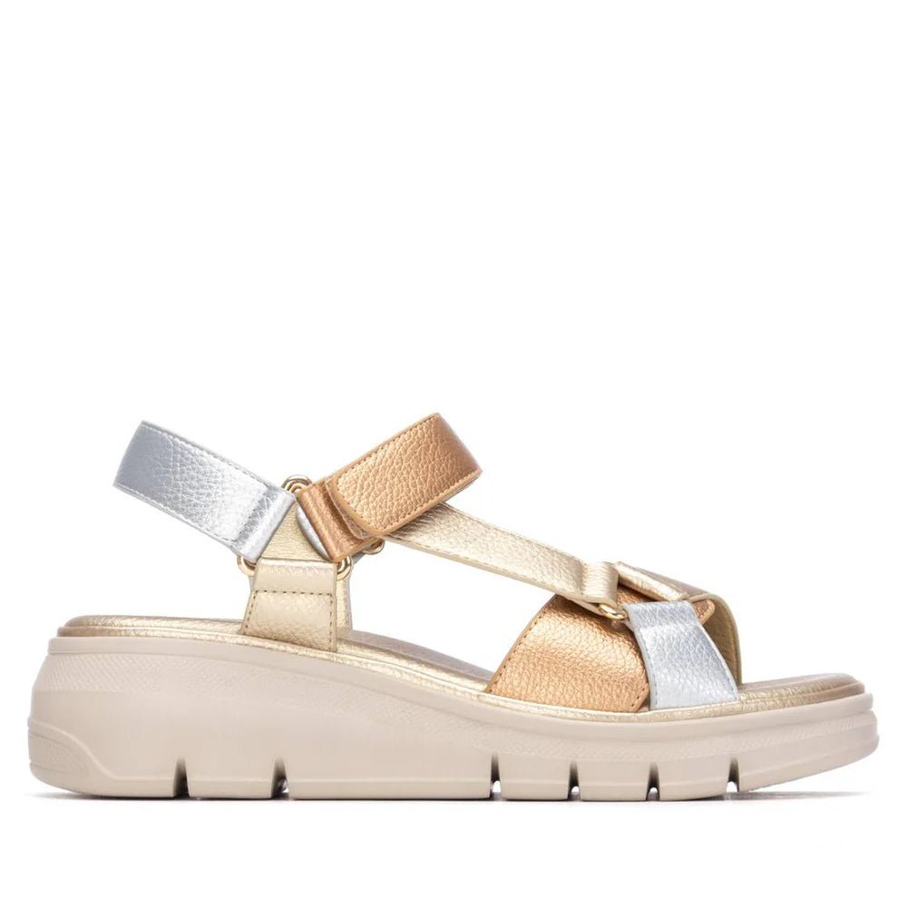 Sandália Anabela XTi com Velcro — Conforto e Estilo Vegan - Roma Pell