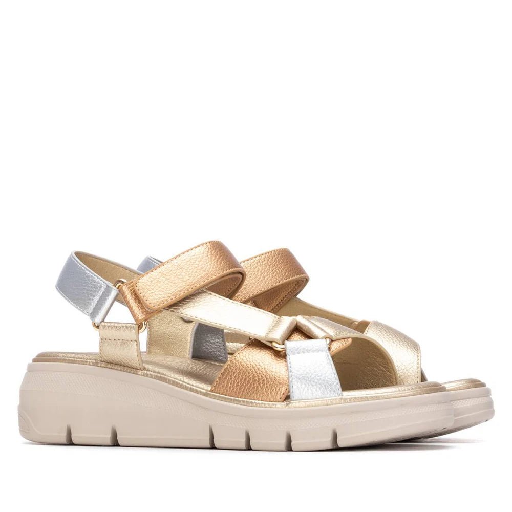 Sandália Anabela XTi com Velcro — Conforto e Estilo Vegan - Roma Pell