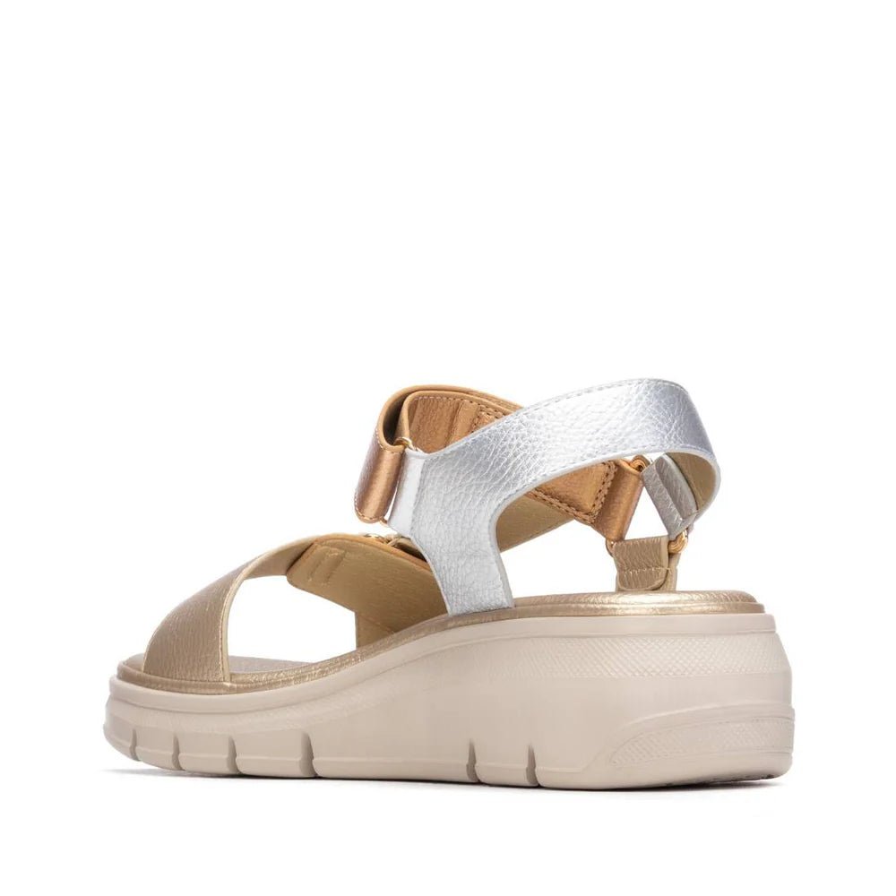 Sandália Anabela XTi com Velcro — Conforto e Estilo Vegan - Roma Pell
