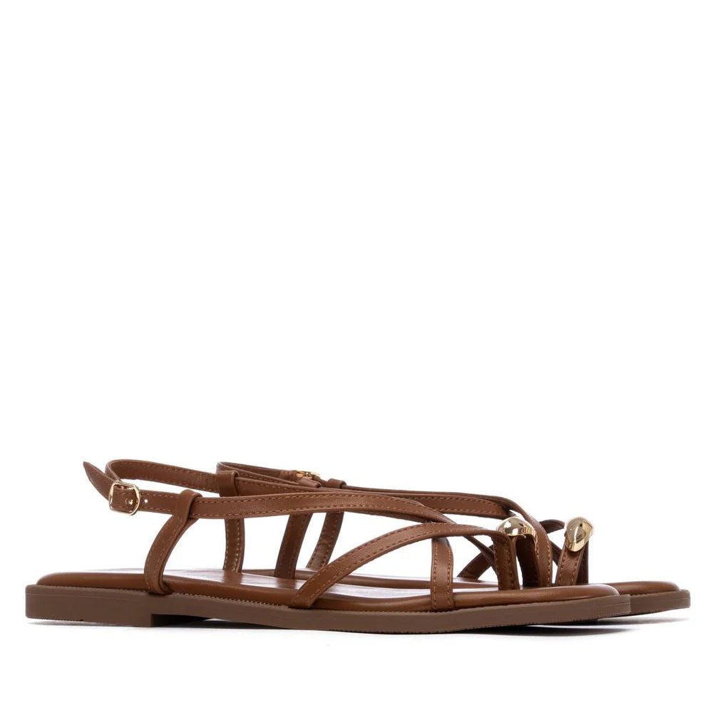 Sandália Rasteira XTi 145358 | Conforto e Estilo Vegano - Roma Pell