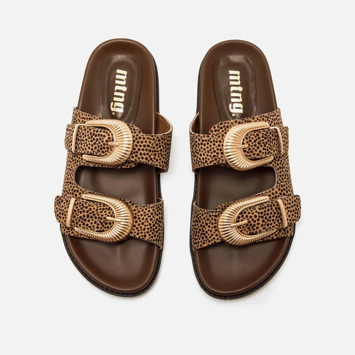 Sandálias Mustang Sia Femininas | Castanho Terra | Estilo Bio Casual | Ref. 55493 - Roma Pell