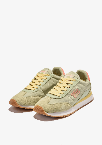 Sapatilhas D. Franklin Femininas Vantage 76 Moss Green Olive - Roma Pell