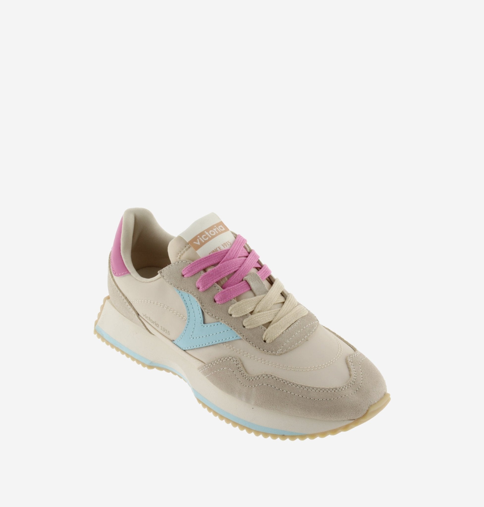 Sapatilhas Victória Multicolor Casual Desportivas Bege - Roma Pell