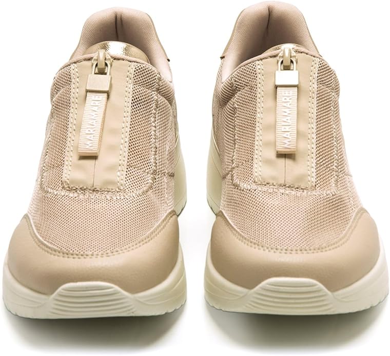 Sapatilhas Mariamare Femininas Salerno Bege e Ouro | 68545
