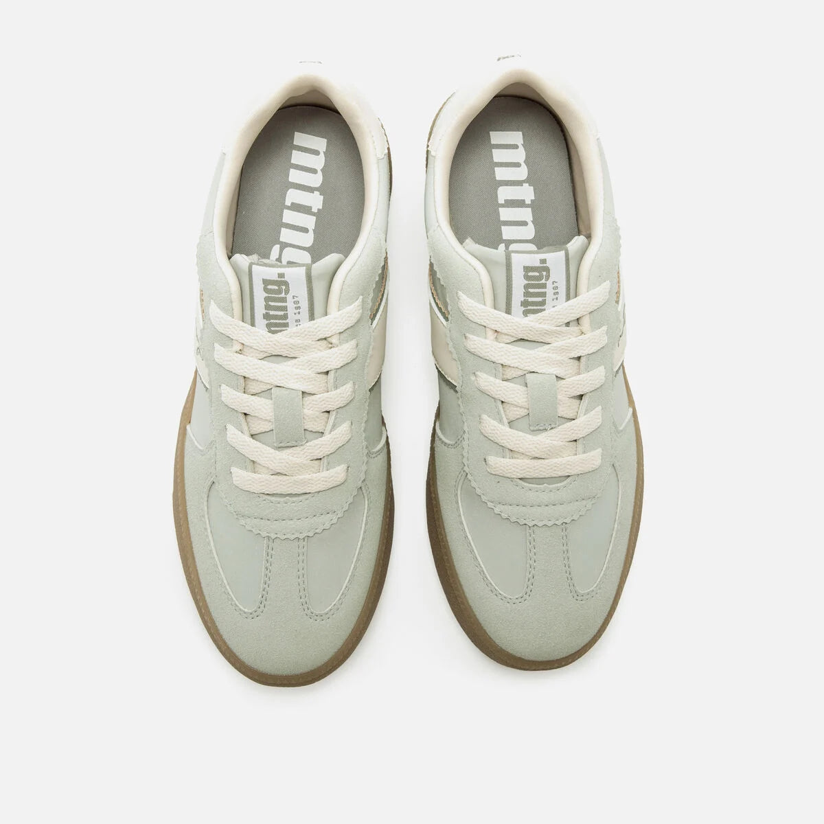 Sapatilhas Mustang Femininas Roy Verde Menta com Sola Caramelo | 60860