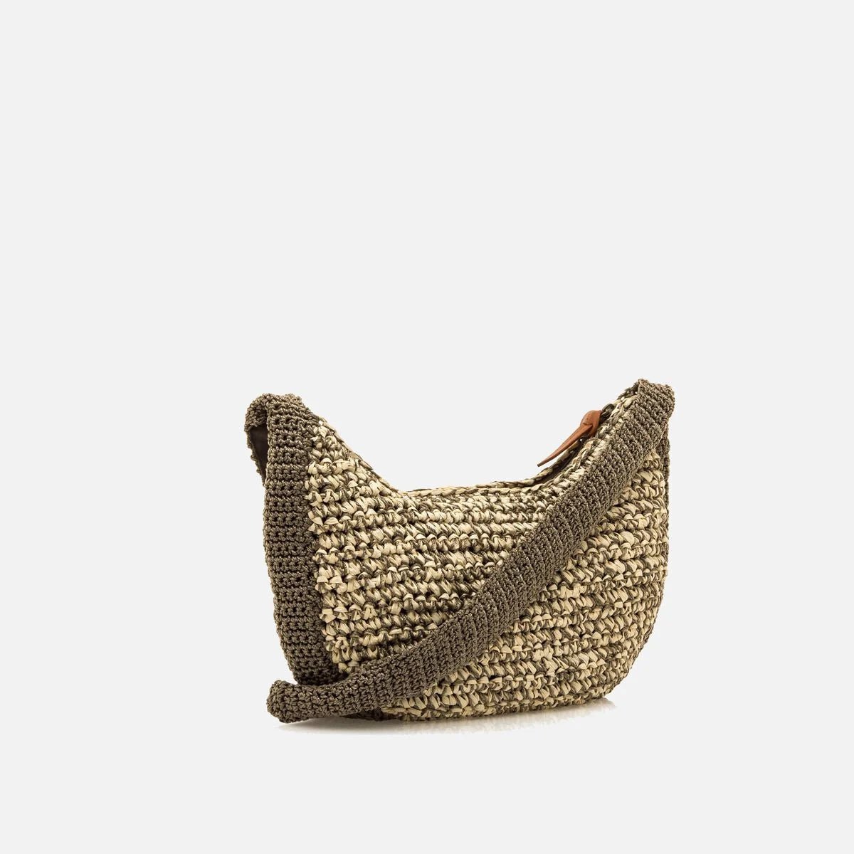 Bolsa de Ombro Mustang Mojito em Ráfia — Estilo Casual Feminino - Roma Pell