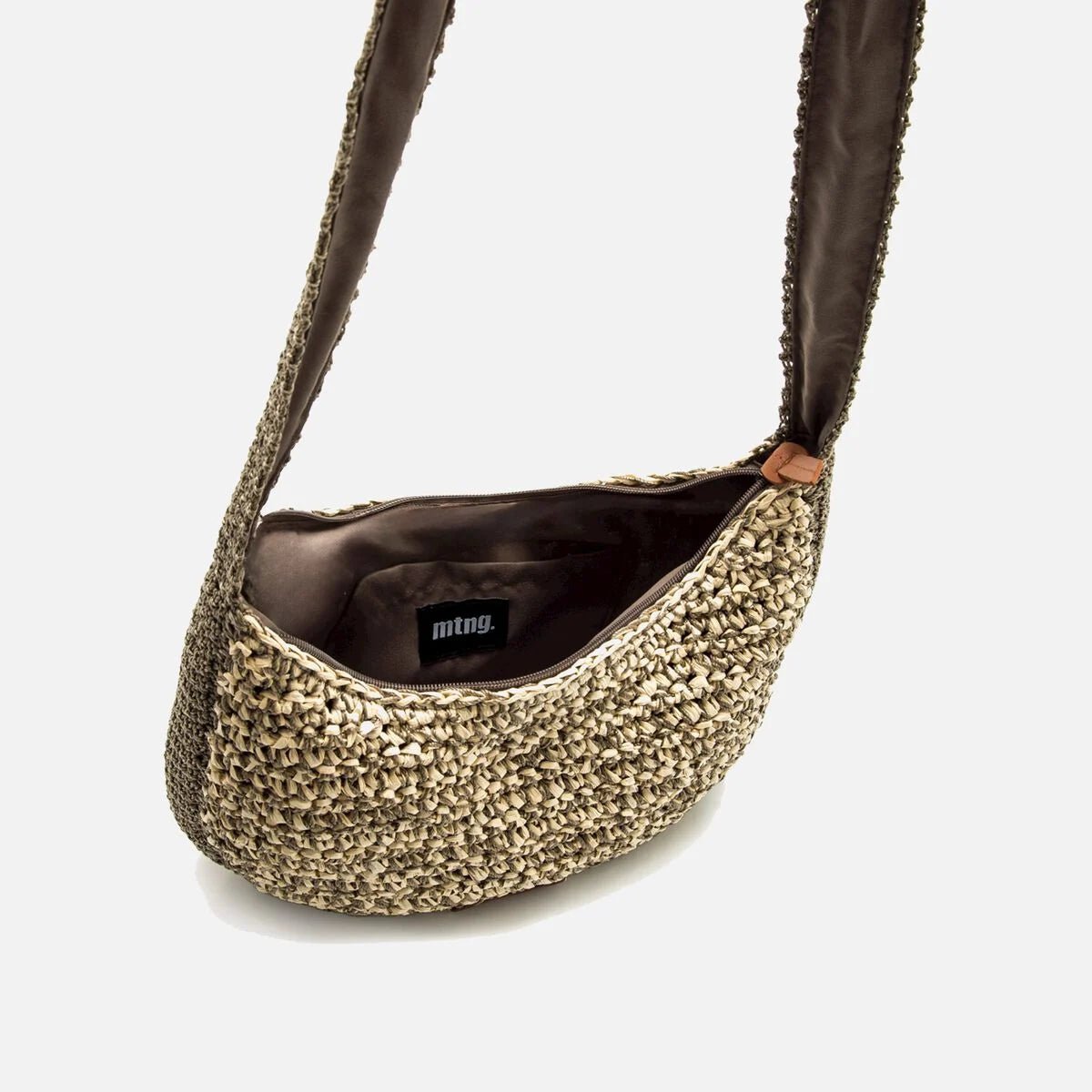 Bolsa de Ombro Mustang Mojito em Ráfia — Estilo Casual Feminino - Roma Pell