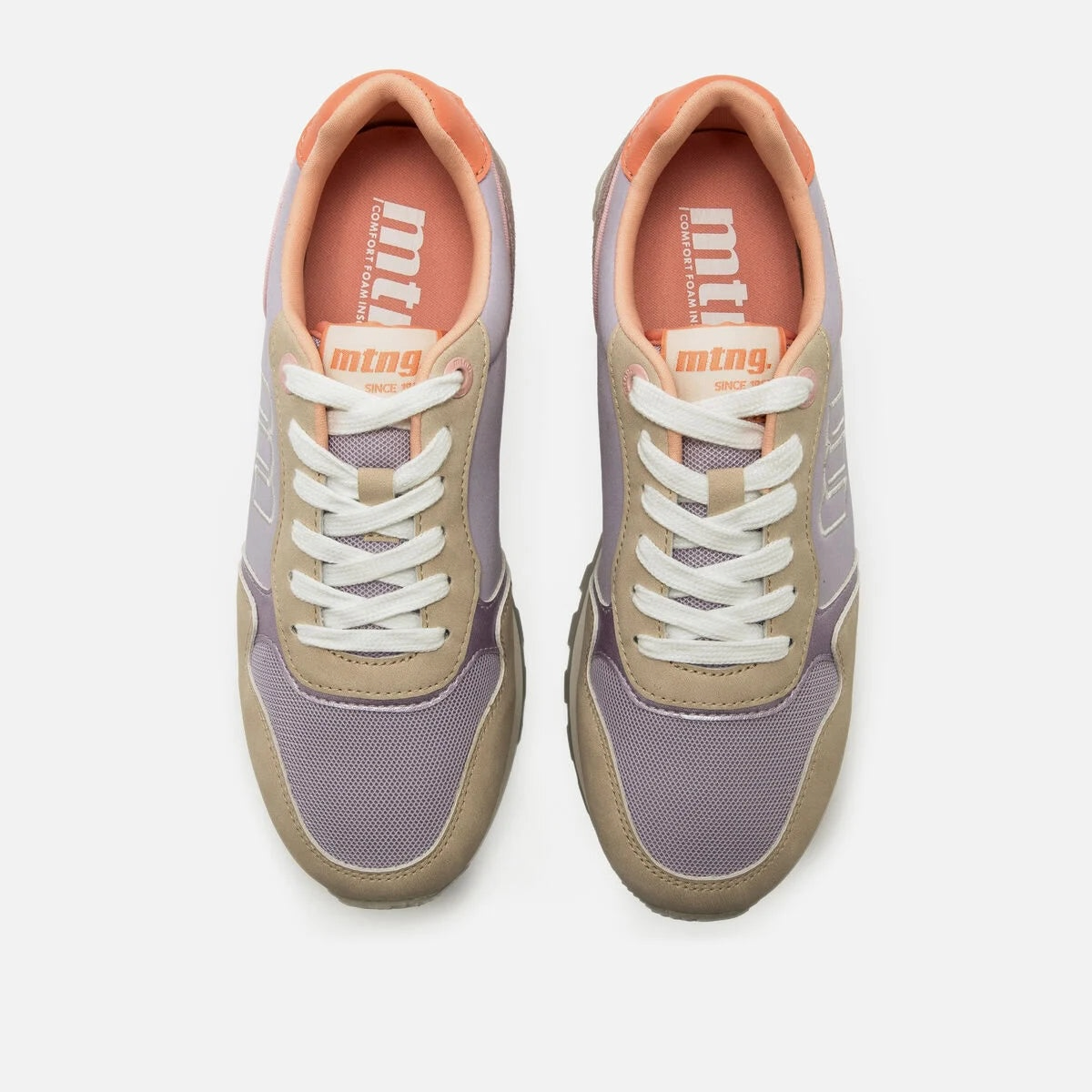 Sapatilhas Mustang Joggo Classic Femininas Bege e Lilás