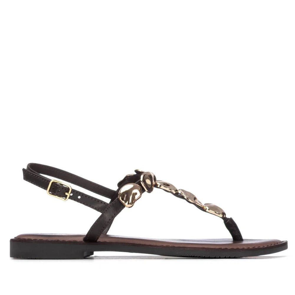 Sandália Gladiadora Carmela em Couro — Elegância com Conforto - Roma Pell