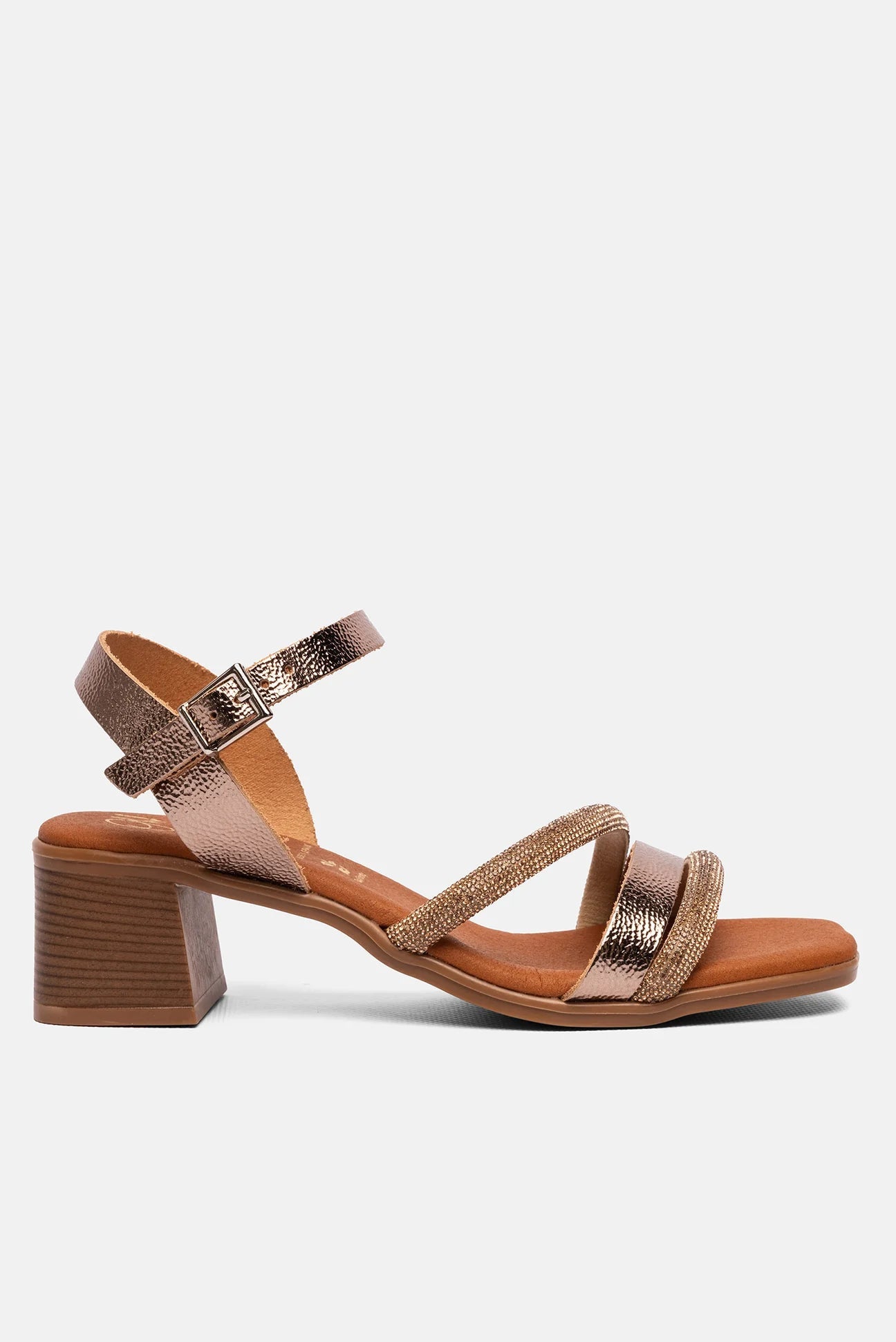 Sandália Olivia em Couro Champanhe — Elegância para Qualquer Ocasião - Roma Pell