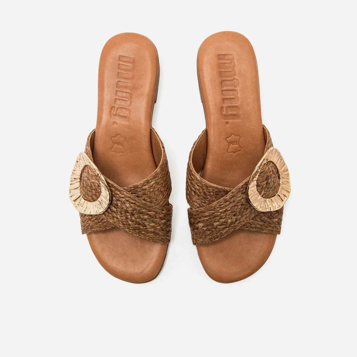 Sandálias Mustang Agnes | Ráfia Entrançada e Palmilha Comfort - Roma Pell