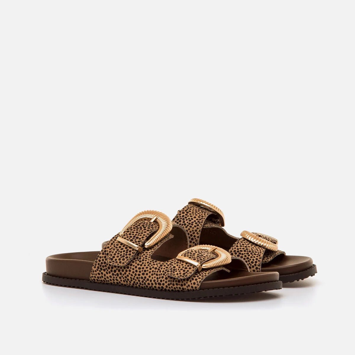 Sandálias Mustang Sia Femininas | Castanho Terra | Estilo Bio Casual | Ref. 55493 - Roma Pell