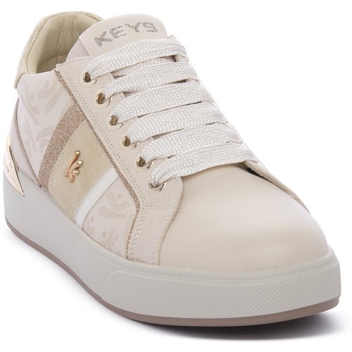 Sapatilhas Keys 11870 Crema Cipria Femininas Premium Itália - Roma Pell