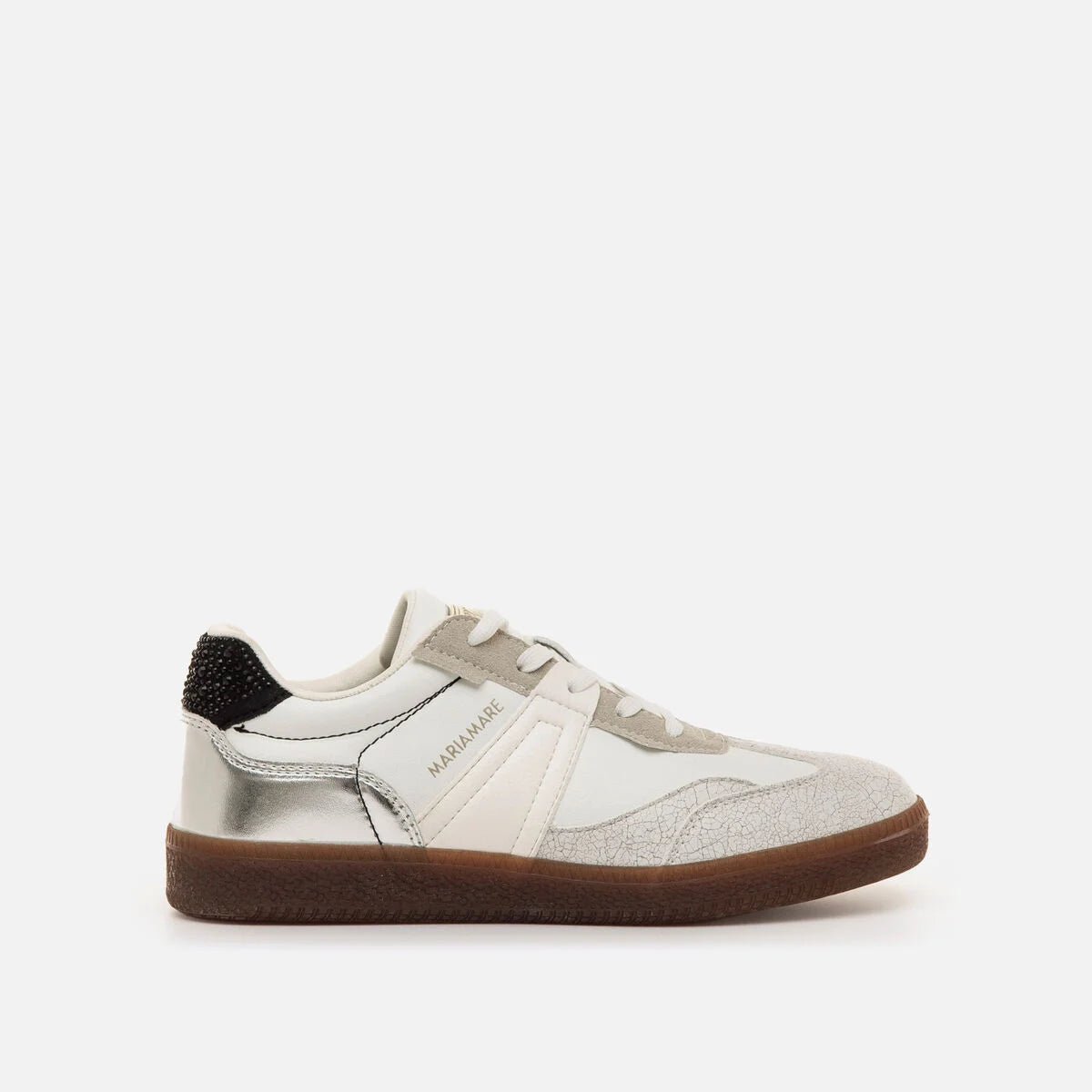 Sapatilhas Mariamare Femininas Gilda Branco Crack | MM 68544 - Roma Pell