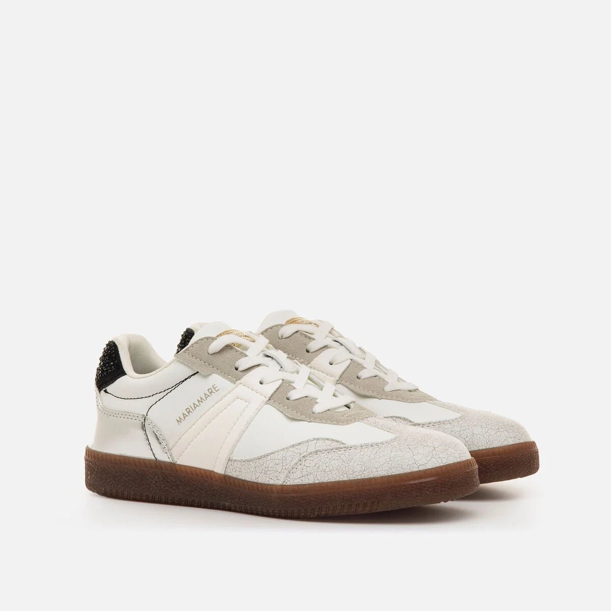 Sapatilhas Mariamare Femininas Gilda Branco Crack | MM 68544 - Roma Pell