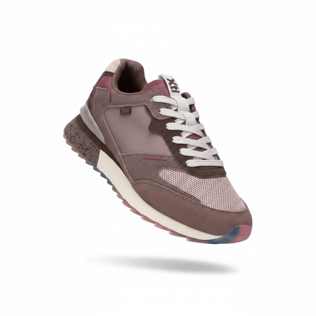Sapatilha feminina XTI camurça taupe, packshot do produto