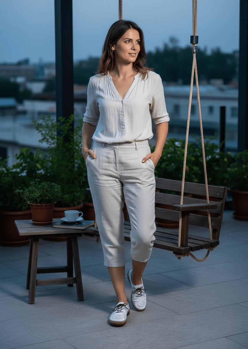 Sapato Vénus AD 8208L Branco — Conforto Anatómico em Pele Perfurada - Roma Pell