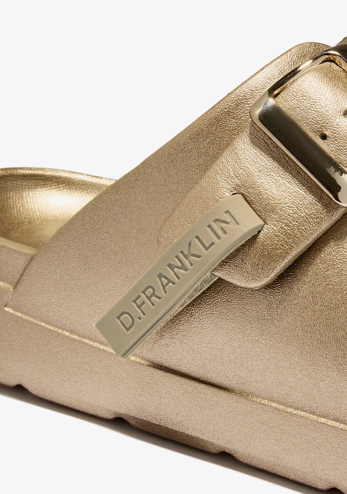 Socas D.Franklin Vibe Foam Dourado Metalizado | EVA Leve de Verão - Roma Pell