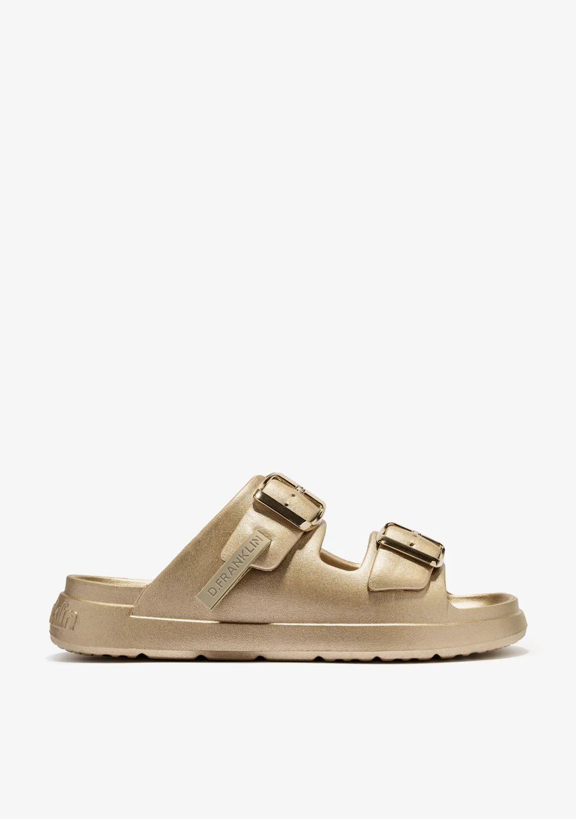 Socas D.Franklin Vibe Foam Dourado Metalizado | EVA Leve de Verão - Roma Pell