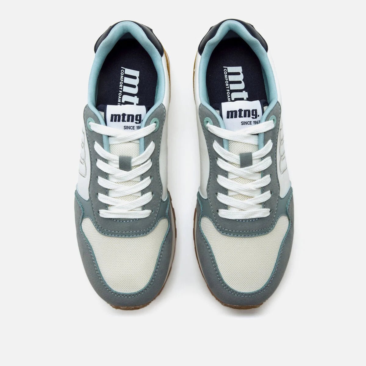 Ténis Mustang Joggo Classic Feminino Azul e Dourado | Comfort Foam - Roma Pell