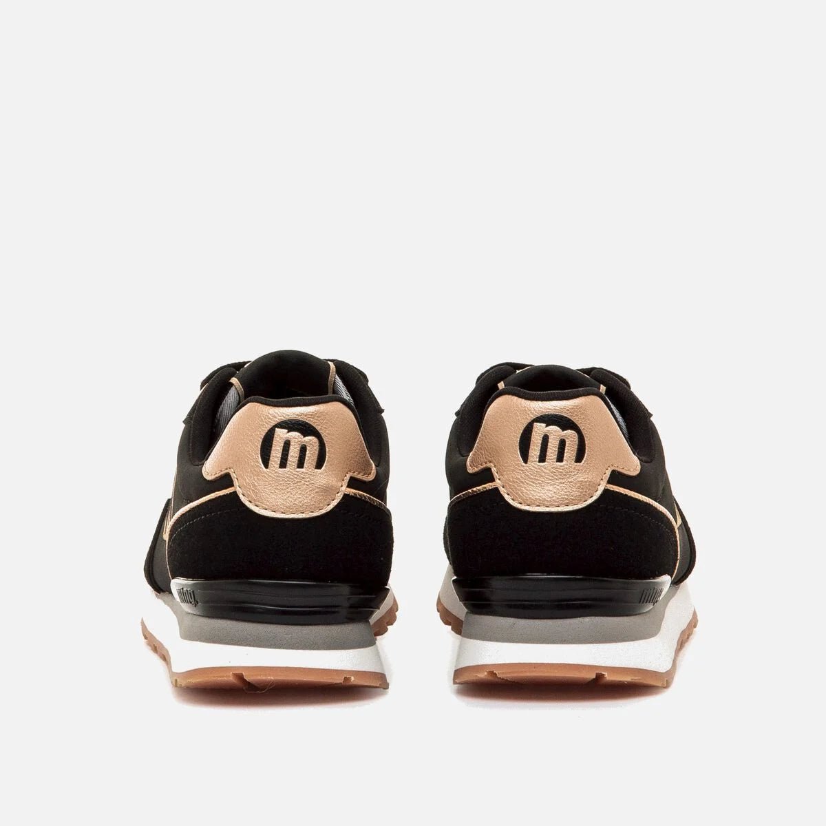 Ténis Mustang Joggo Classic Femininos | Preto e Dourado | Comfort Foam | Ref. 60909 - Roma Pell